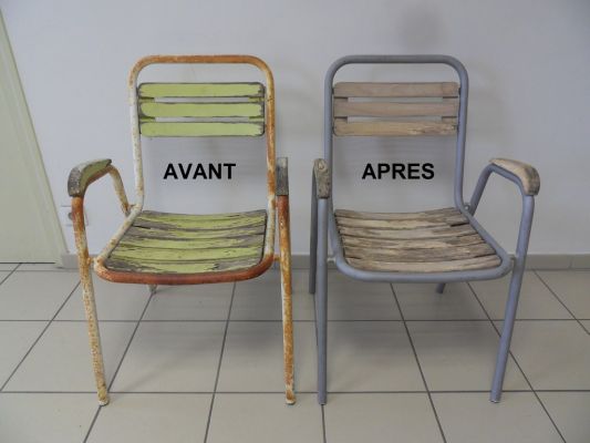 Décapage mobilier de jardin